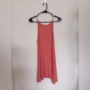 Peach and White Striped Dress Women’s Size Large